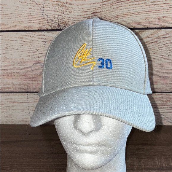Mens EUC Steph Curry Golden State Warriors 47 Brand Gray Adjustable Cap - Picture 1 of 9